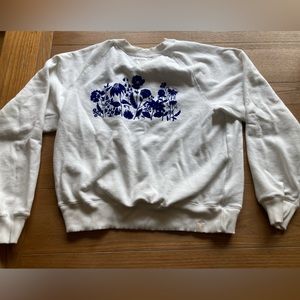 American Eagle White/Blue Crewneck